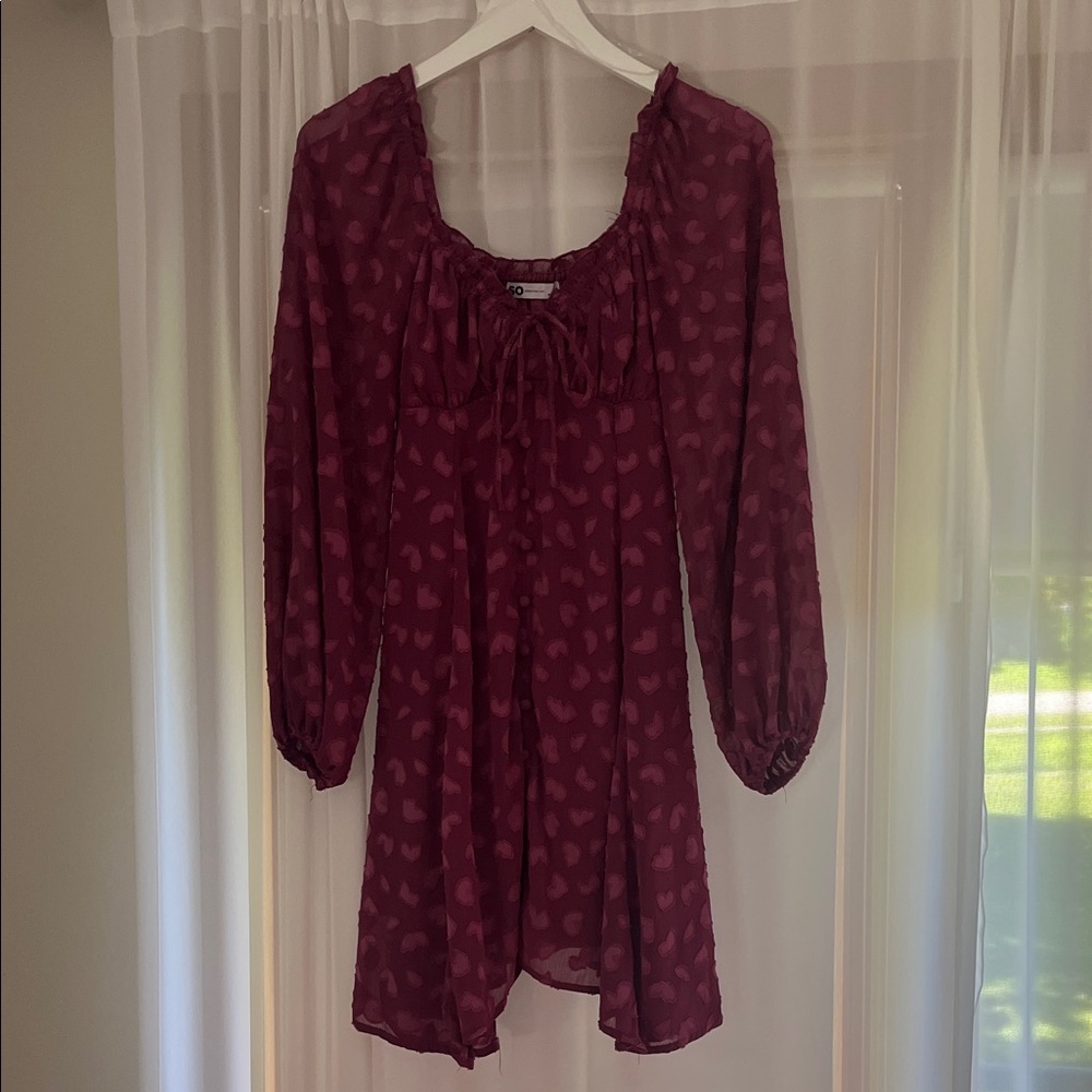 SO Brand Dark Raspberry Skaters Style Dress in Sz S